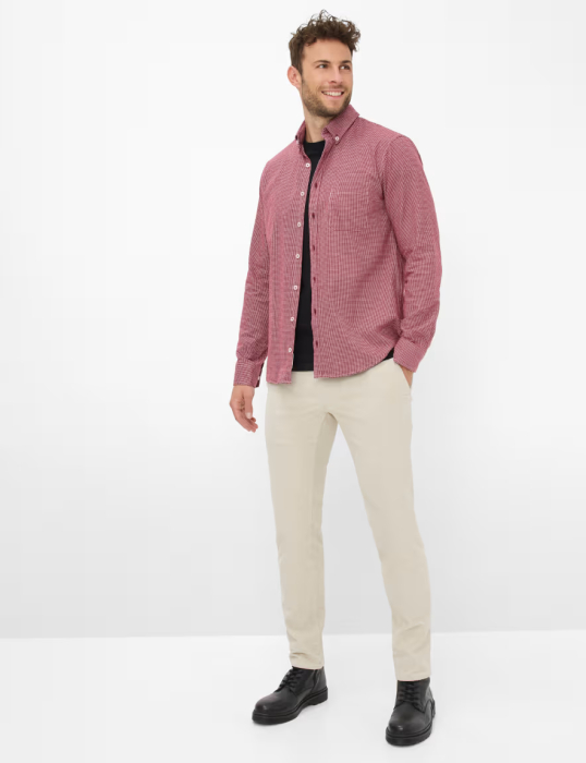 Camasa flanel bumbac barbati BRAX DANIEL C  rosu patratele [6]