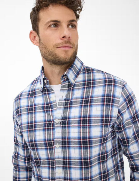 Camasa flanel bumbac barbati BRAX DANIEL C bleumarin carouri [7]