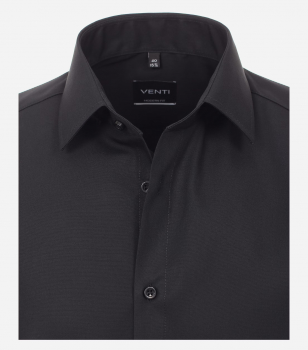 Camasa maneca scurta bumbac barbati VENTI ModernFit 001620 negru [3]