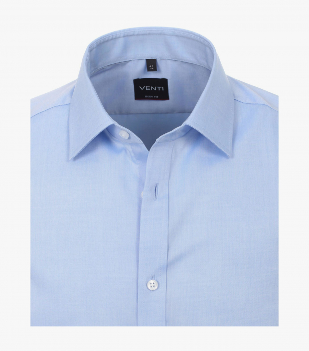 Camasa bumbac barbati maneca scurta VENTI Body Fit bleu [3]