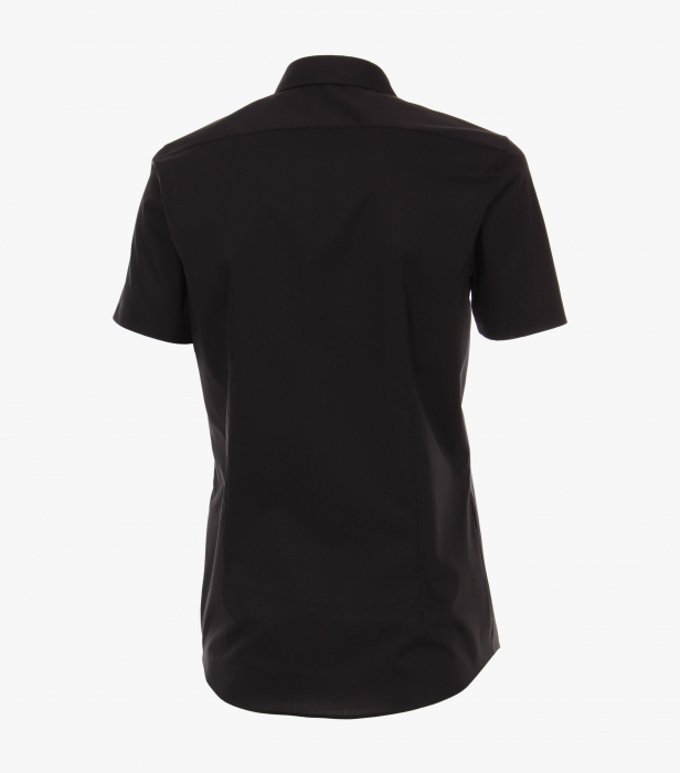 Camasa bumbac barbati maneca scurta VENTI Body Fit neagra [2]