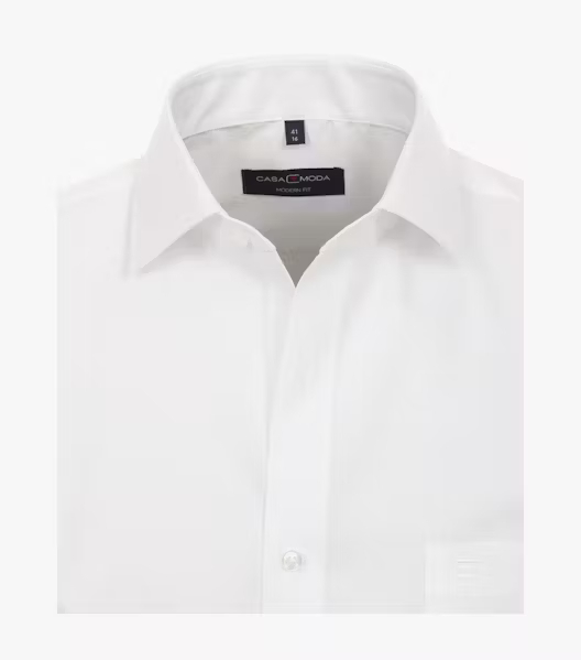 Camasa maneca scurta bumbac barbati CASA MODA 008530 ModernFit alb [3]