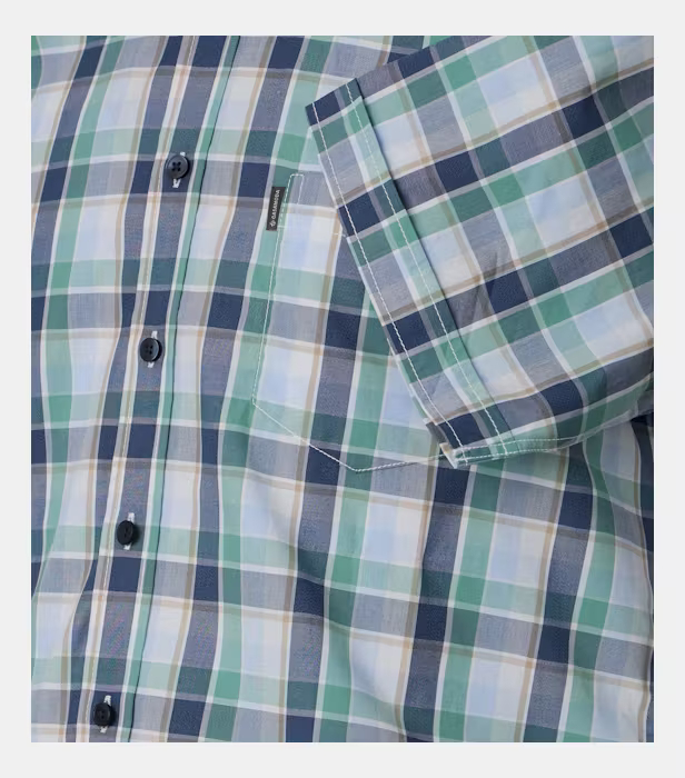 Camasa maneca scurta barbati CASA MODA verde carouri [4]