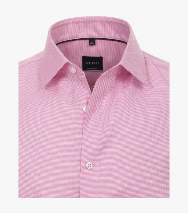 Camasa bumbac barbati maneca scurta VENTI Modern Fit roz [3]