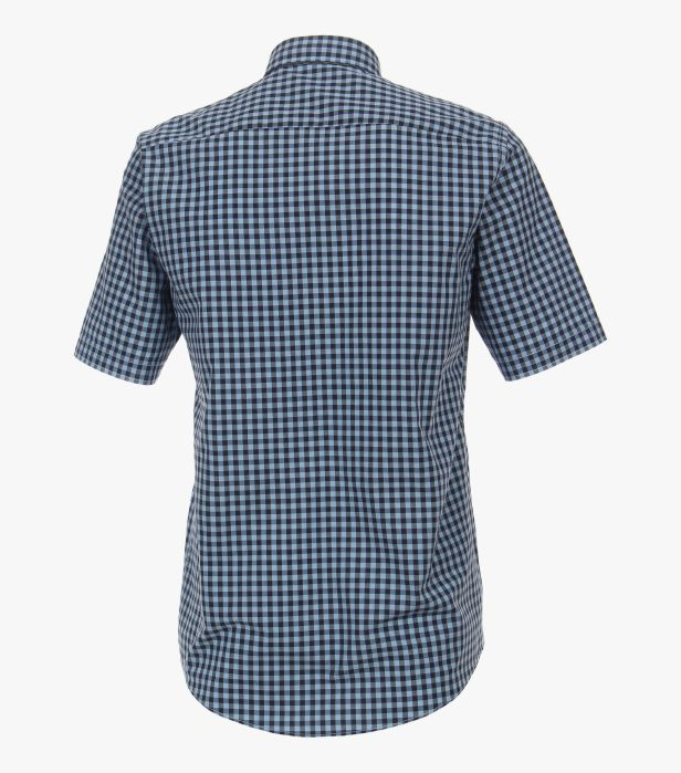 Camasa maneca scurta bumbac barbati CASA MODA CasualFit albastru carouri [2]