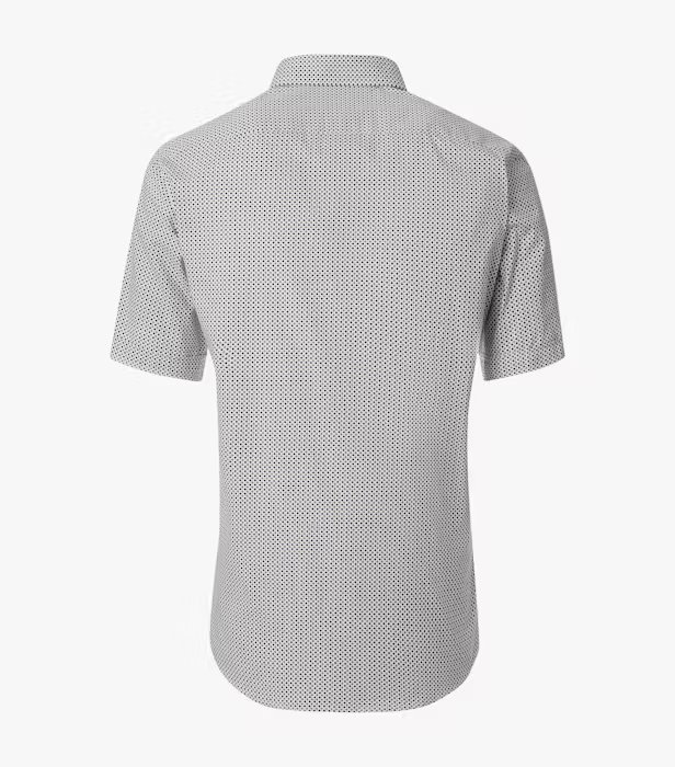 Camasa maneca scurta bumbac CASA MODA barbati Casual geometric verde [2]