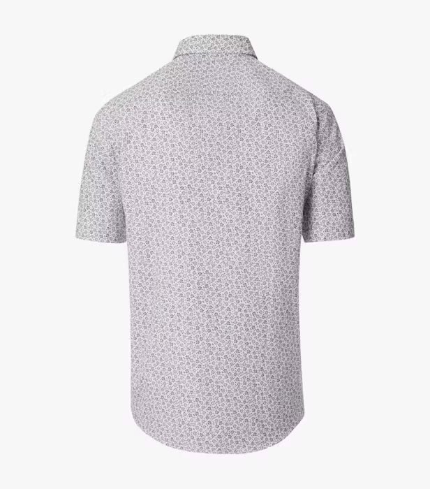Camasa maneca scurta bumbac CASA MODA barbati Casual floral portocaliu [2]