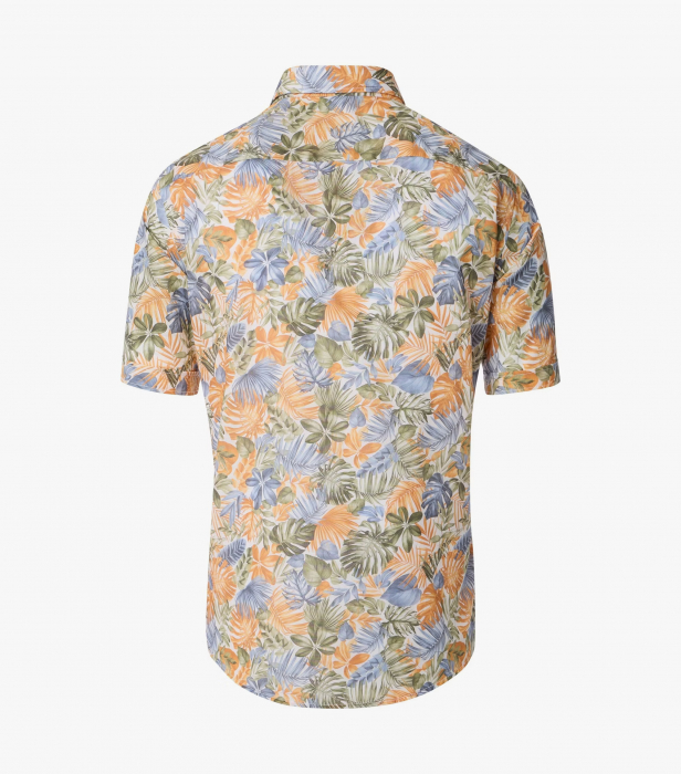 Camasa bumbac maneca scurta barbati CASA MODA CasualFit portocaliu frunze [2]