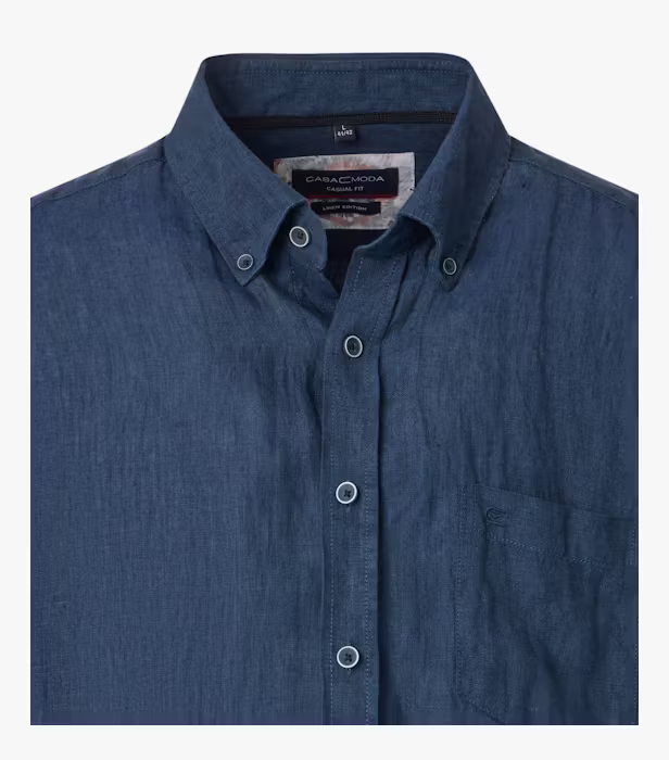 Camasa in maneca scurta barbati CASA MODA bleumarin [3]