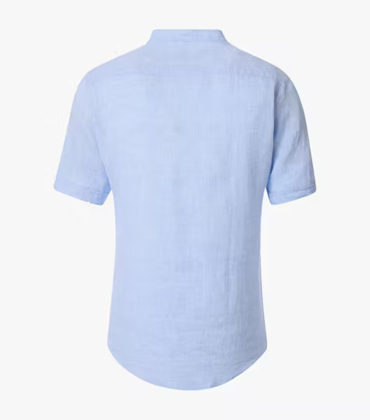 Camasa tunica in maneca scurta barbati CASA MODA CasualFit bleu [2]
