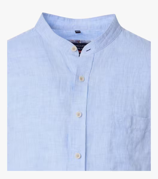 Camasa tunica in maneca scurta barbati CASA MODA CasualFit bleu [3]