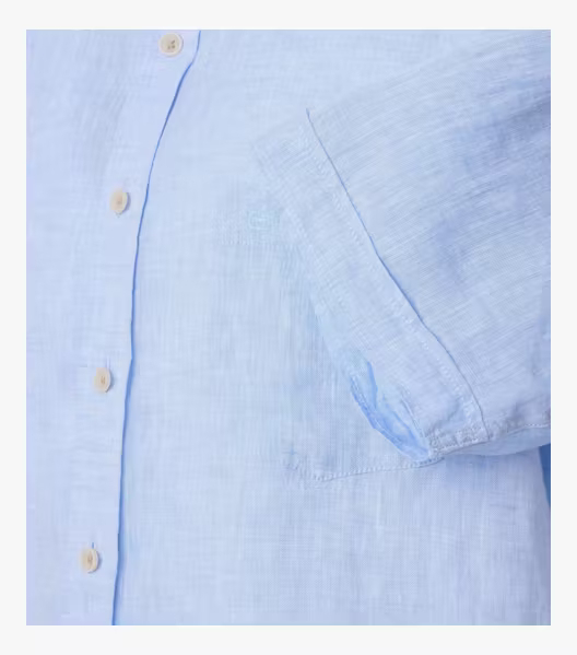 Camasa tunica in maneca scurta barbati CASA MODA CasualFit bleu [4]