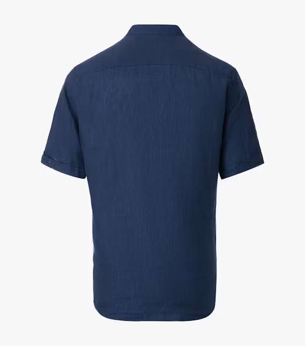 Camasa tunica in maneca scurta barbati CASA MODA CasualFit bleumarin [2]