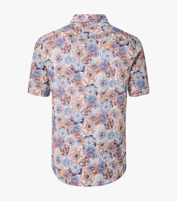 Camasa in/bumbac barbati CASA MODA portocaliu/a;bastru print floral [2]