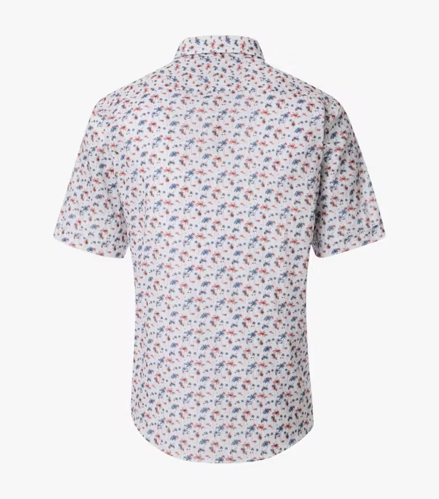Camasa bumbac maneca scurta barbati CASA MODA CasualFit rosu/albastru artificii [2]