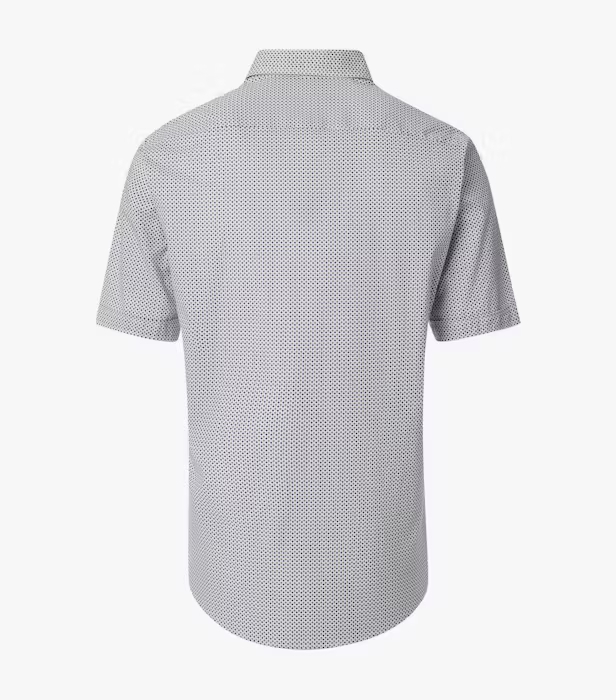 Camasa bumbac maneca scurta barbati CASA MODA CasualFit oliv rombulete [2]