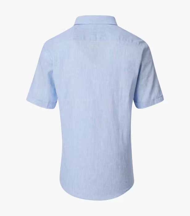 Camasa maneca scurta in/bumbac barbati CASA MODA CasualFit bleu [2]
