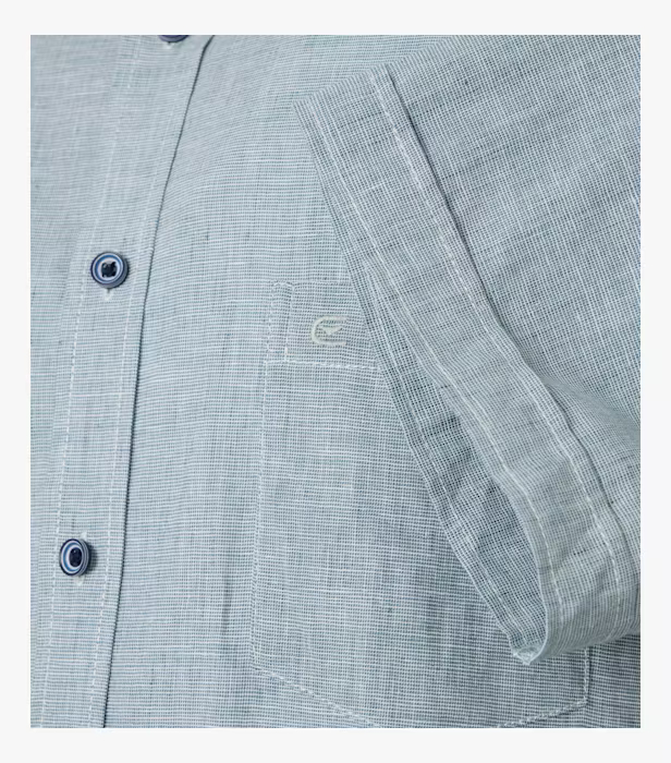 Camasa maneca scurta in/bumbac barbati CASA MODA CasualFit verde deschis [4]