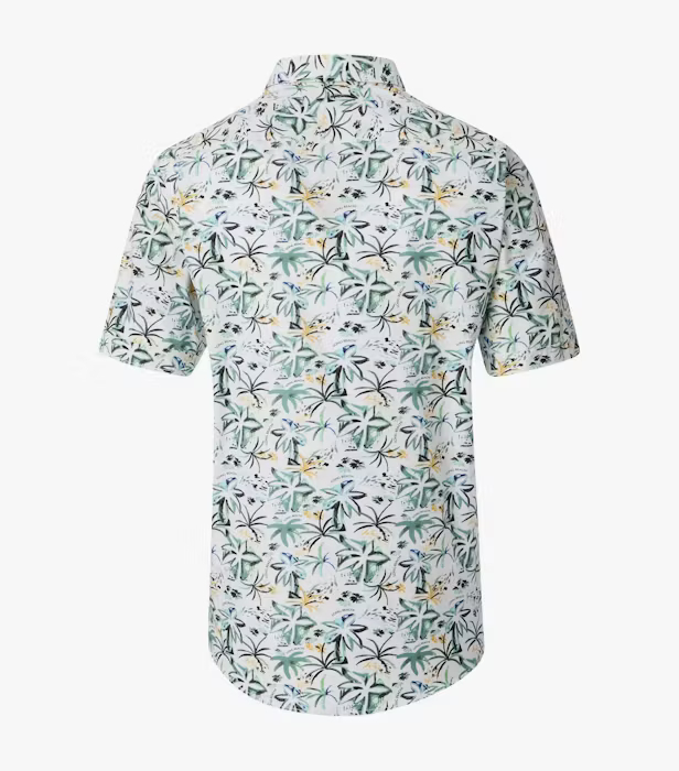 Camasa bumbac maneca scurta barbati CASA MODA New York CasualFit verde palmieri [2]