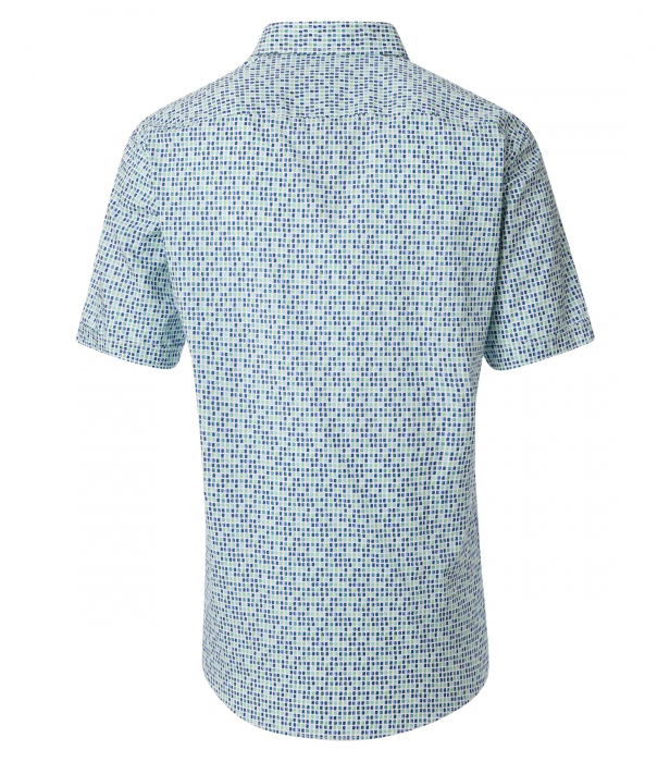 Camasa bumbac barbati CASA MODA CasualFit patratele turcoaz [2]