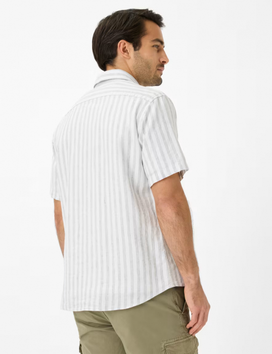 Camasa maneca scurta in/bumbac barbati BRAX HARDY Modern verde dungi [3]