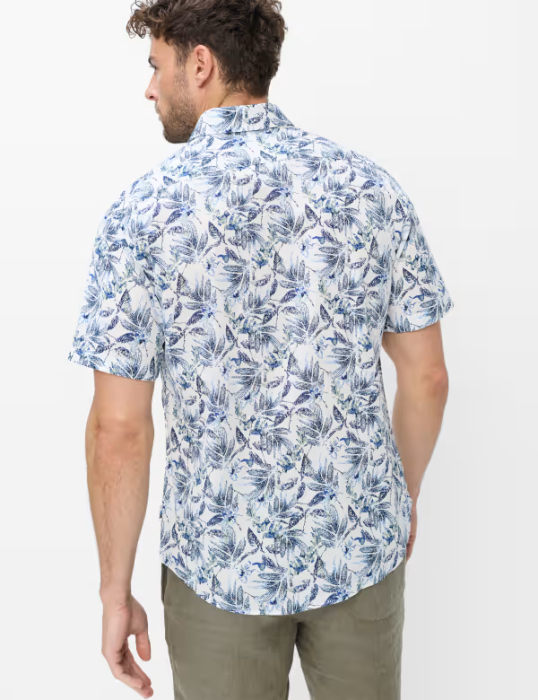 Camasa maneca scurta in/bumbac barbati BRAX HARDY P verde floral [4]