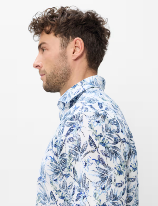 Camasa maneca scurta in/bumbac barbati BRAX HARDY P verde floral [5]
