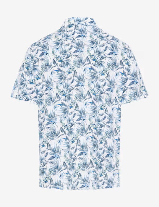 Camasa maneca scurta in/bumbac barbati BRAX HARDY P verde floral [7]