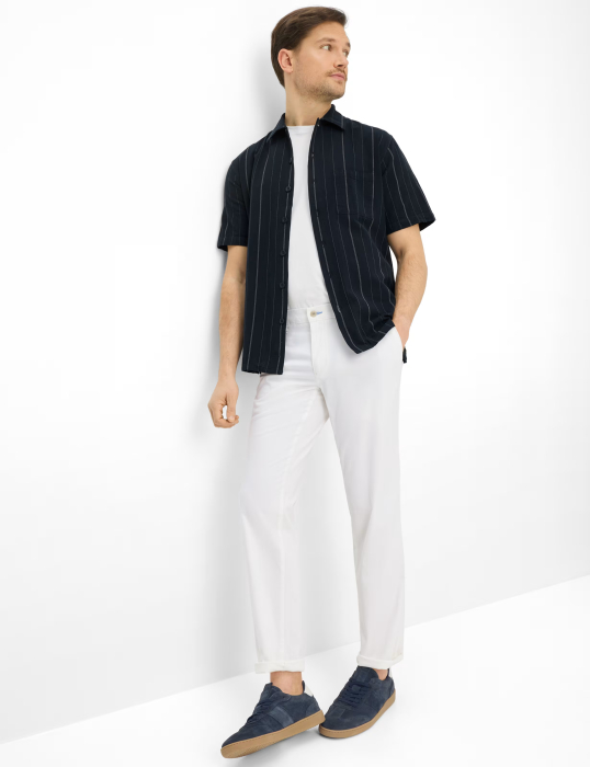 Camasa maneca scurta bumbac barbati  BRAX LUKE S  bleumarin dungulite [5]