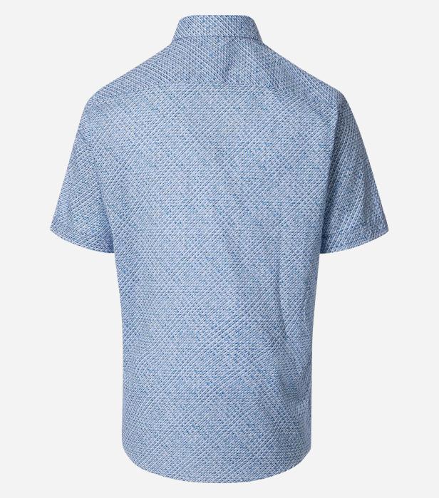 Camasa maneca scurta batbati CASA MODA CasualFit albastru cerculete [2]