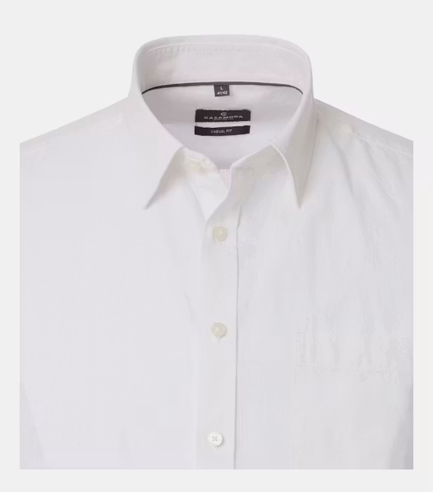 Camasa maneca scurta in/bumbac barbati CASA MODA CasualFit alb [3]