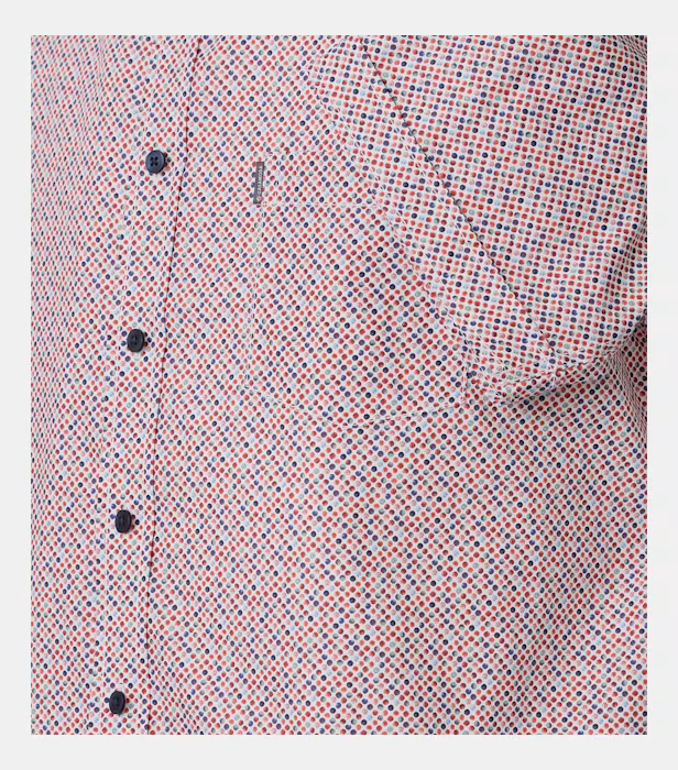 Camasa maneca scurta bumbac barbati CASA MODA rosu buline [4]