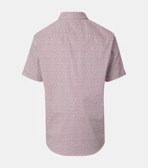Camasa maneca scurta bumbac barbati CASA MODA rosu buline [2]