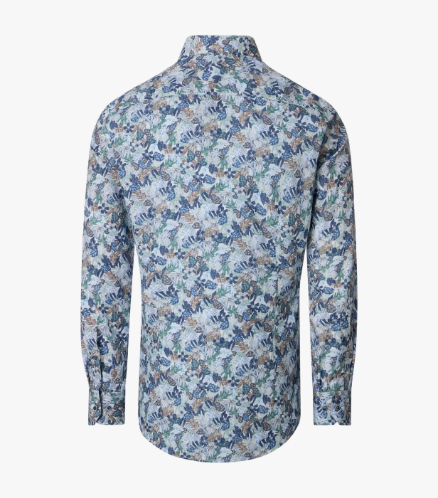 Camasa bumbac barbati VENTI ModernFit verde floral [3]