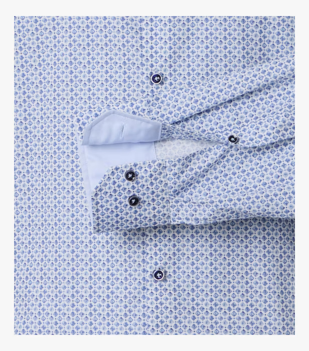 Camasa bumbac barbati VENTI ModernFit albastru rombulete [4]