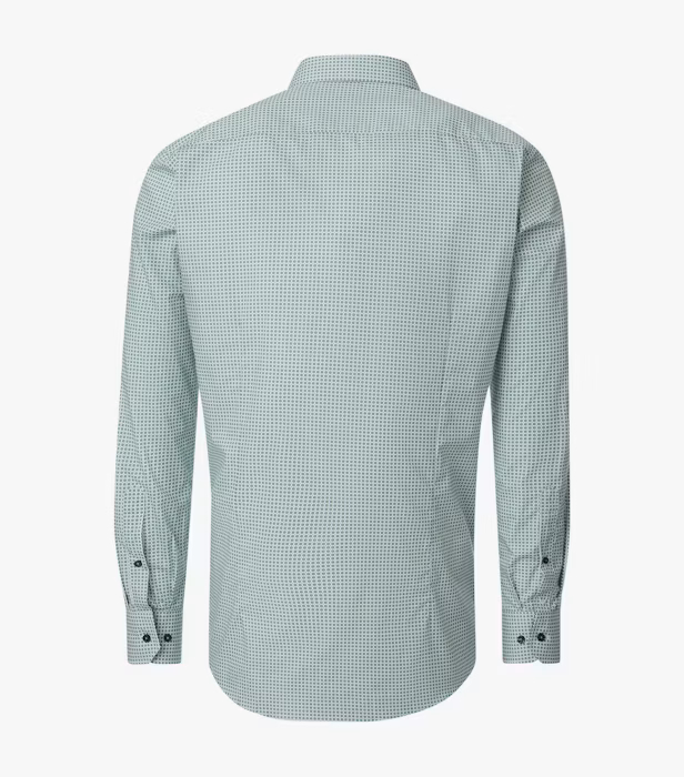 Camasa bumbac barbati VENTI ModernFit verde cerculete [3]