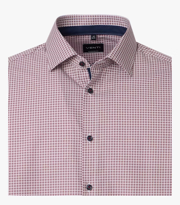 Camasa bumbac barbati VENTI ModernFit visiniu cerculete [2]