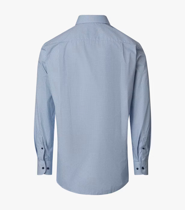 Camasa bumbac barbati VENTI ComfortFit albastru cerculete [3]
