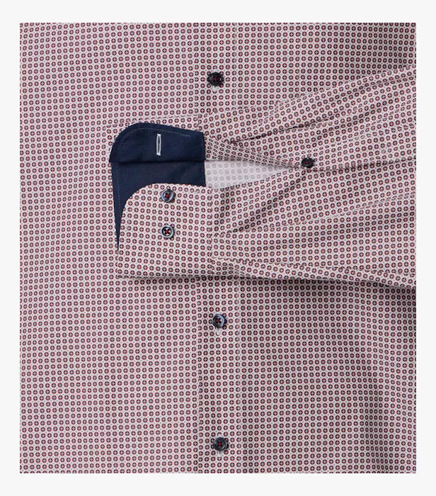 Camasa bumbac barbati VENTI ComfortFit visiniu cerculete [4]