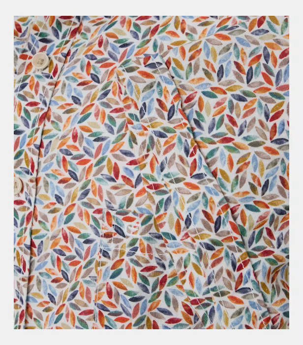 Camasa in/bumbac barbati CASA MODA CasualFit multicolor frunze [4]