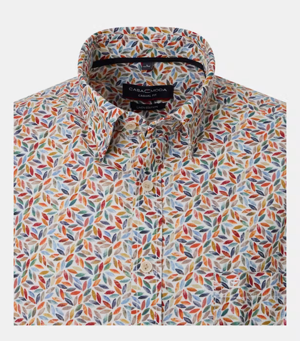 Camasa in/bumbac barbati CASA MODA CasualFit multicolor frunze [3]