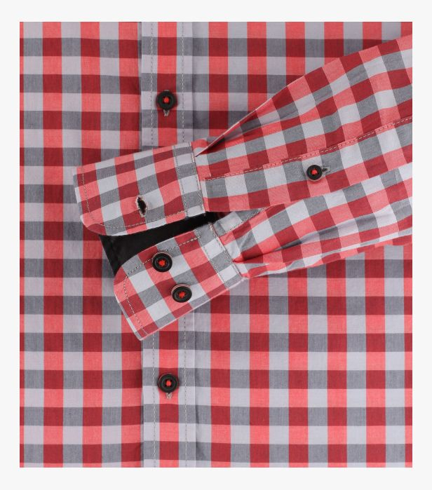 Camasa bumbac CASA MODA Racing CasualFit rosu carouri [4]