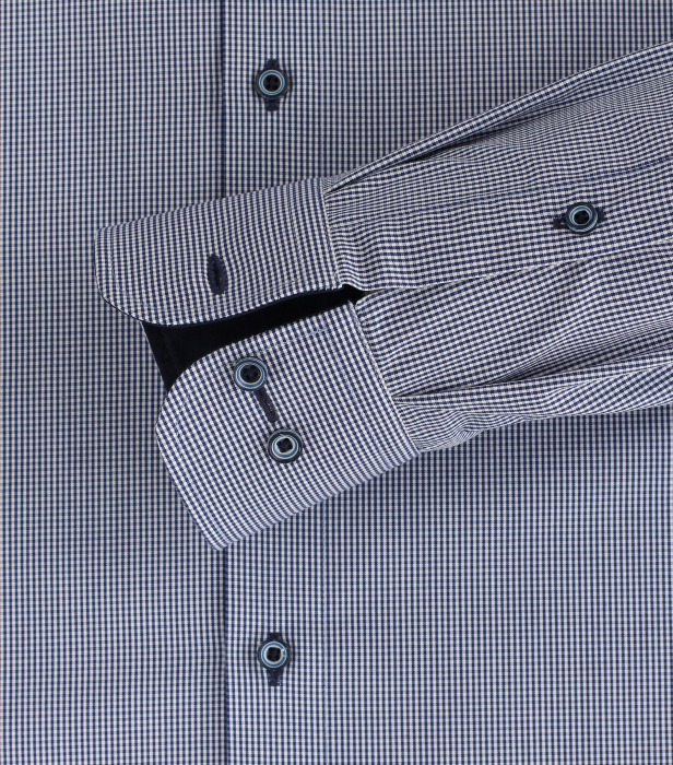 Camasa bumbac barbati CASA MODA ModernFit bleumarin patratele [4]