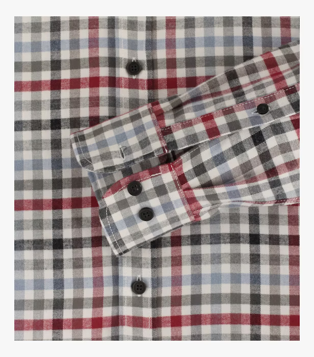 Camasa bumbac barbati CASA MODA CasualFit patratele rosu/verde/bleu [4]
