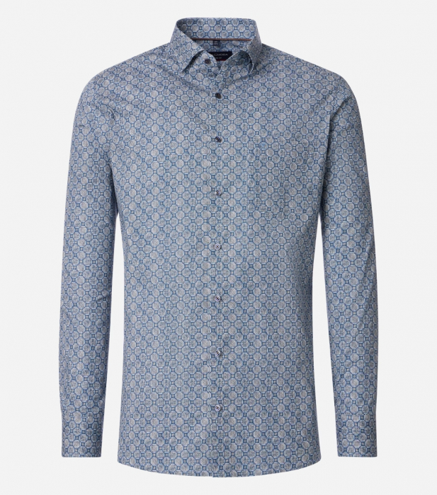 Camasa bumbac barbati CASA MODA ModernFit albastru cercuri [1]