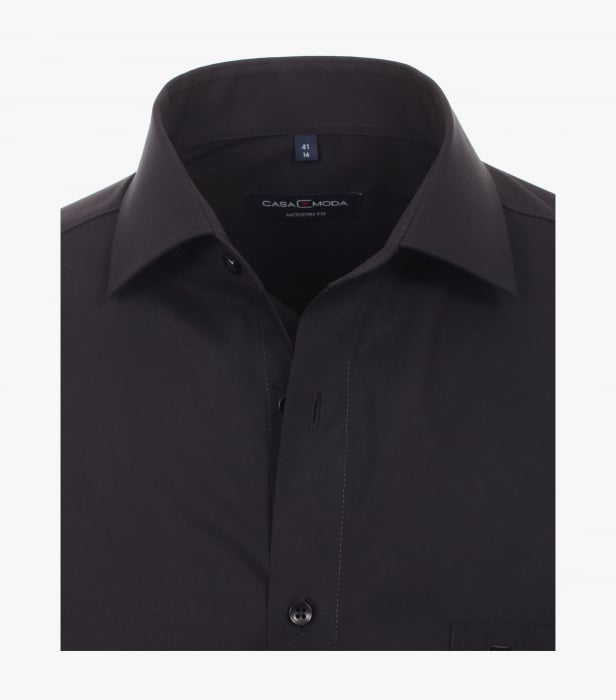 Camasa bumbac barbati CASA MODA uni Modern Fit negru [3]