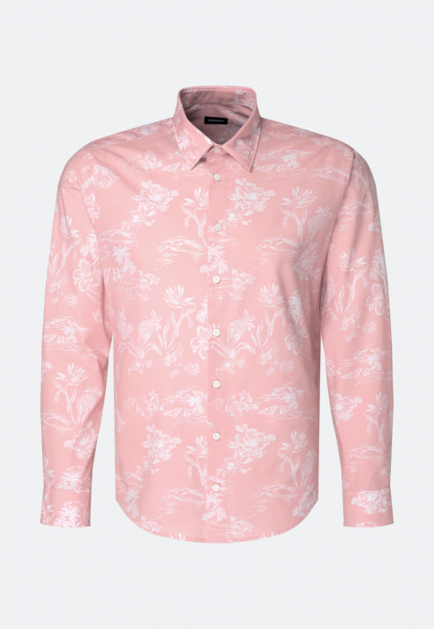 Camasa bumbac barbati SEIDENSTICKER Regular roz print floral [1]