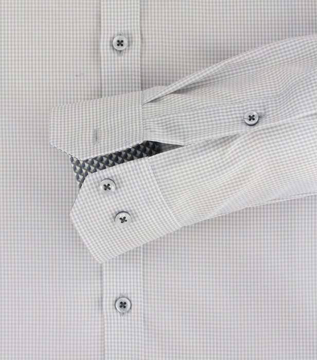 Camasa bumbac barbati VENTI ModernFit gri patratele [4]