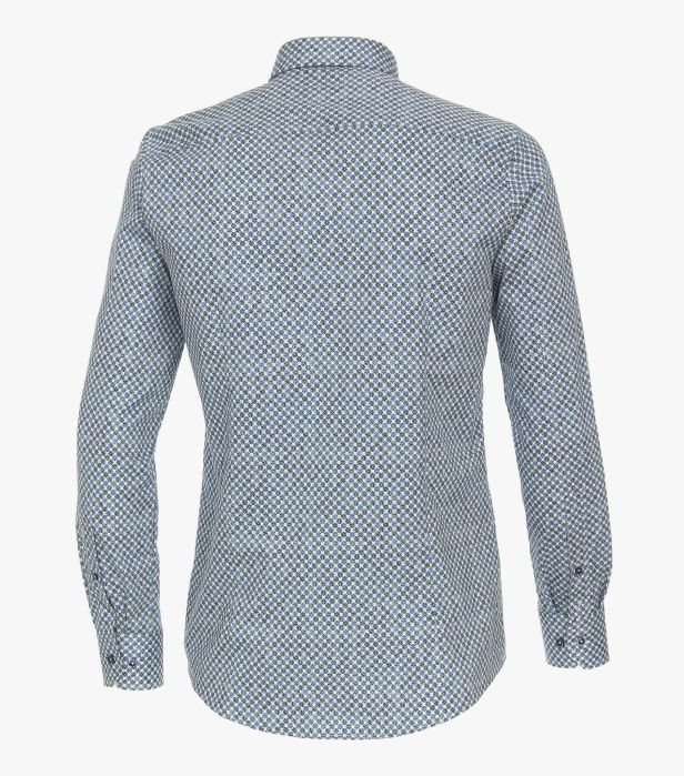 Camasa bumbac barbati VENTI ModernFit print albastru cerculete [2]