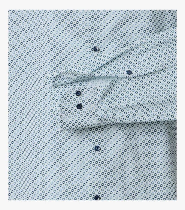 Camasa bumbac barbati VENTI ModernFit verde cerculete [4]